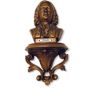 Burwood Vtg Bach Bust Wall Hanging Classical Music